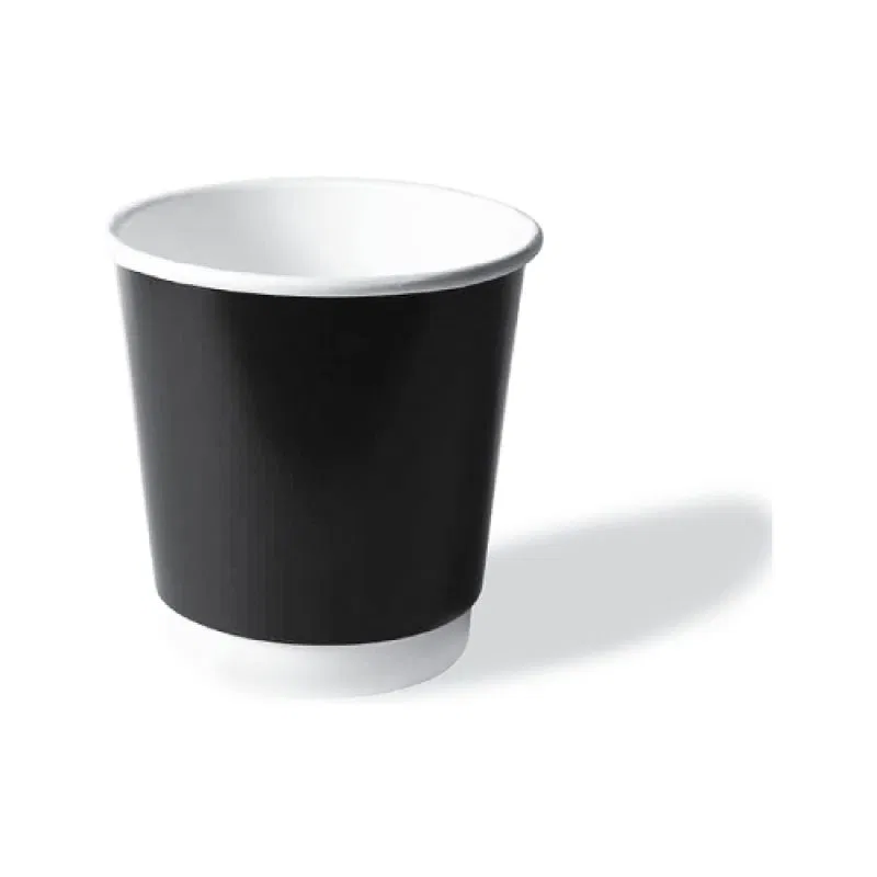 4oz Double Wall Paper Cup Black White